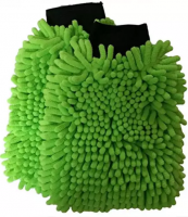 Wash Mitt Plush Microfiber Green Варежка для мойки авто