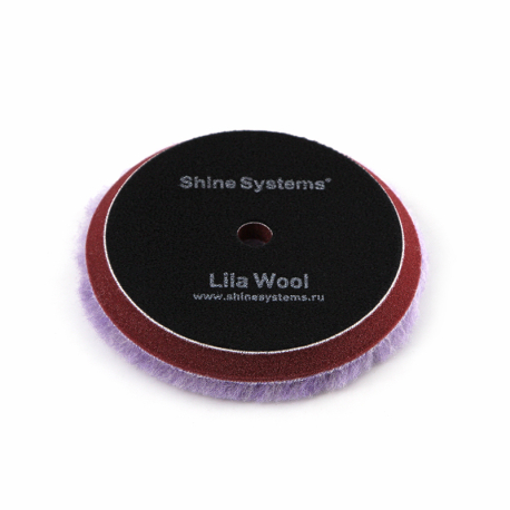Shine Systems Lila Wool Pad - полировальный круг из лилового меха, 130 мм.