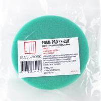 Glosswork Foam Pad Ex-Cut Экстра-твердый полировальный круг 75 мм, зеленый
