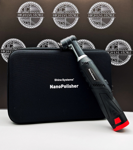 Shine Systems NanoPolisher - аккумуляторная полировальная мини машинка (iBrid), набор в сумке