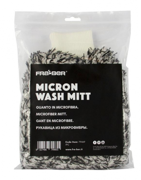 Micron wash mitt Рукавичка из микрофибры для мойки черно-белая INNOVACAR