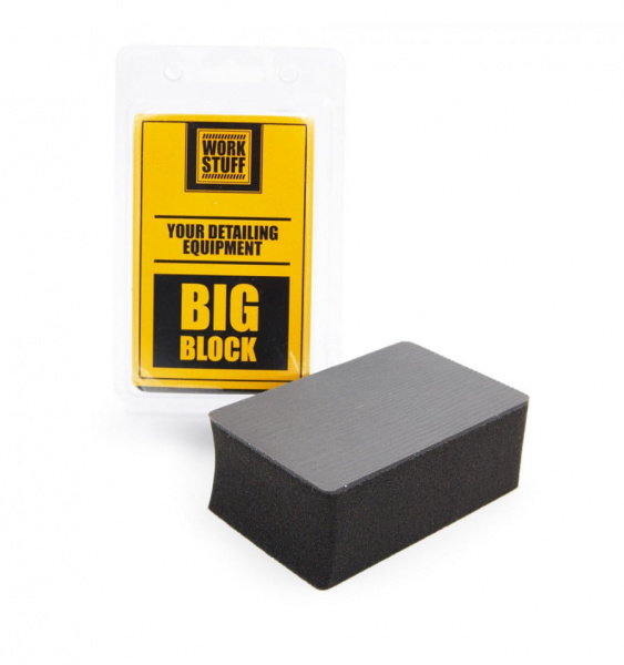 Блок автоскраб для очистки ЛКП Work Stuff Big Block Clay Sponge